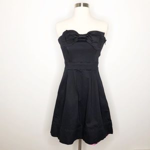 Gretchen Scott | Black Strapless Bow Dress Size S